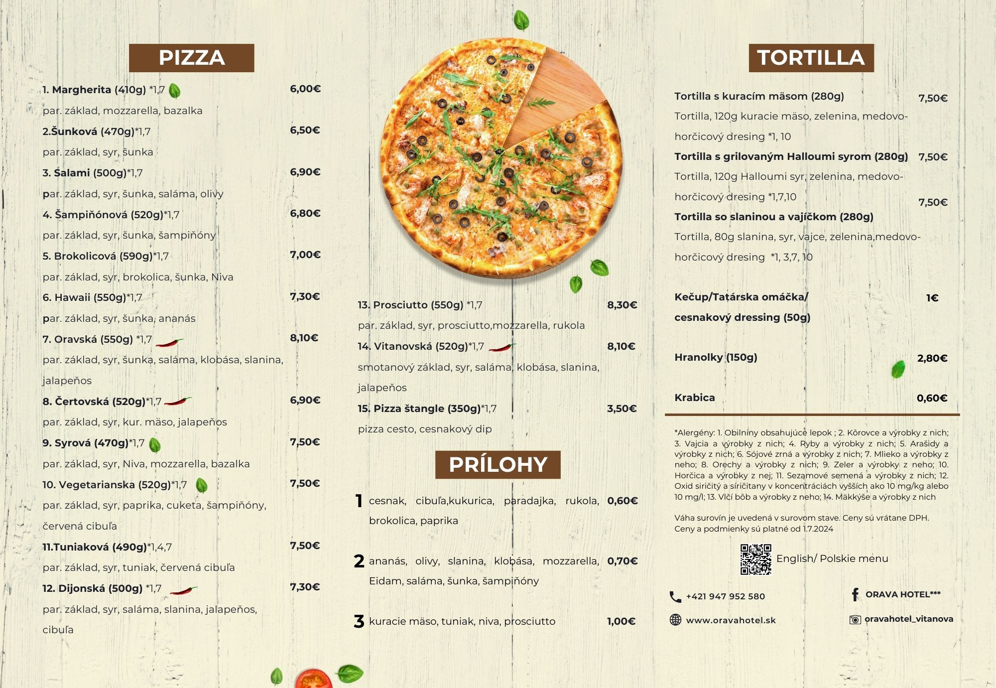 pizza menu strana 1